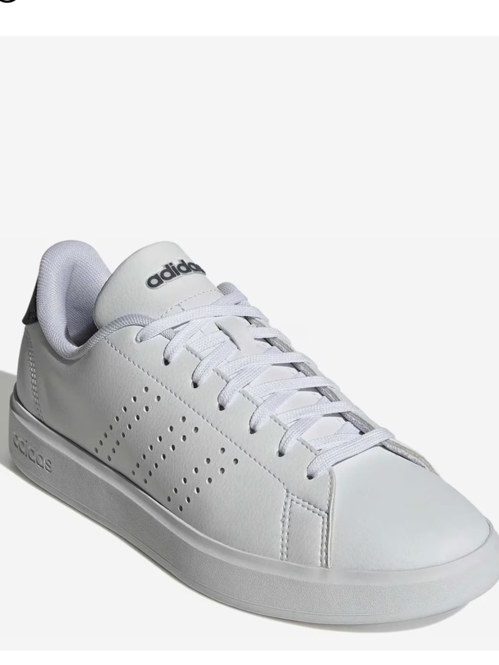 adidas women’s advantage 2.0 lace up White Sneakers cloud foam comfort 10